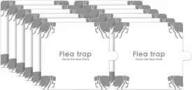 10 Pack Flea Trap Refills Replacement for TERRO T230 Flea Trap, Square Flea Trap Sticky Pads Refills for Inside Home Use  Strong Adhesive Flea Trap Glue Boards