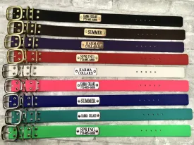 1.5" Wide Waterproof Dog Collar with Nameplate