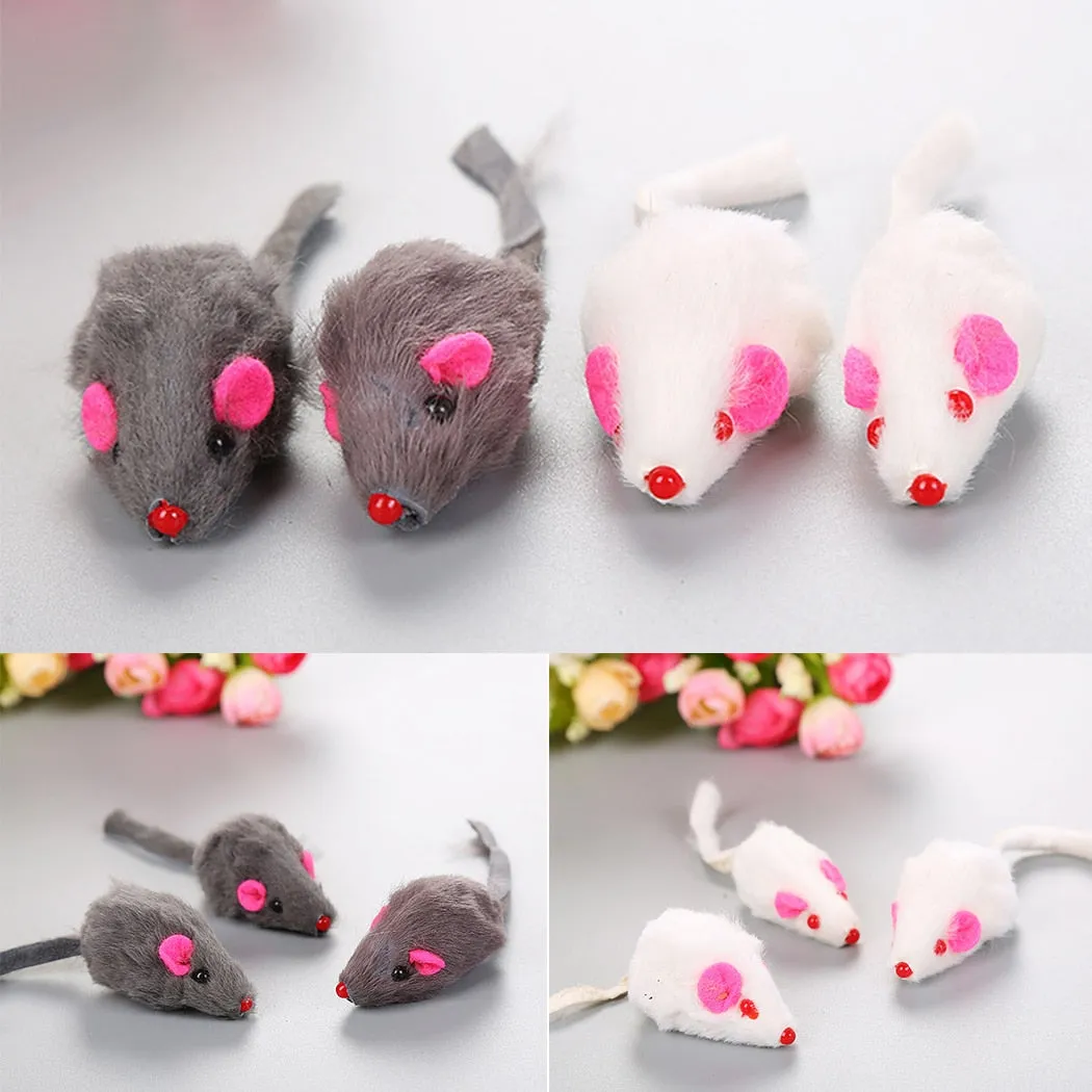 1pc Funny Cat Mice Toy Bite-Resistant Interactive Cute Mini Cat Teaser Toy Cat Bite Toy Pet Interaction Supplies