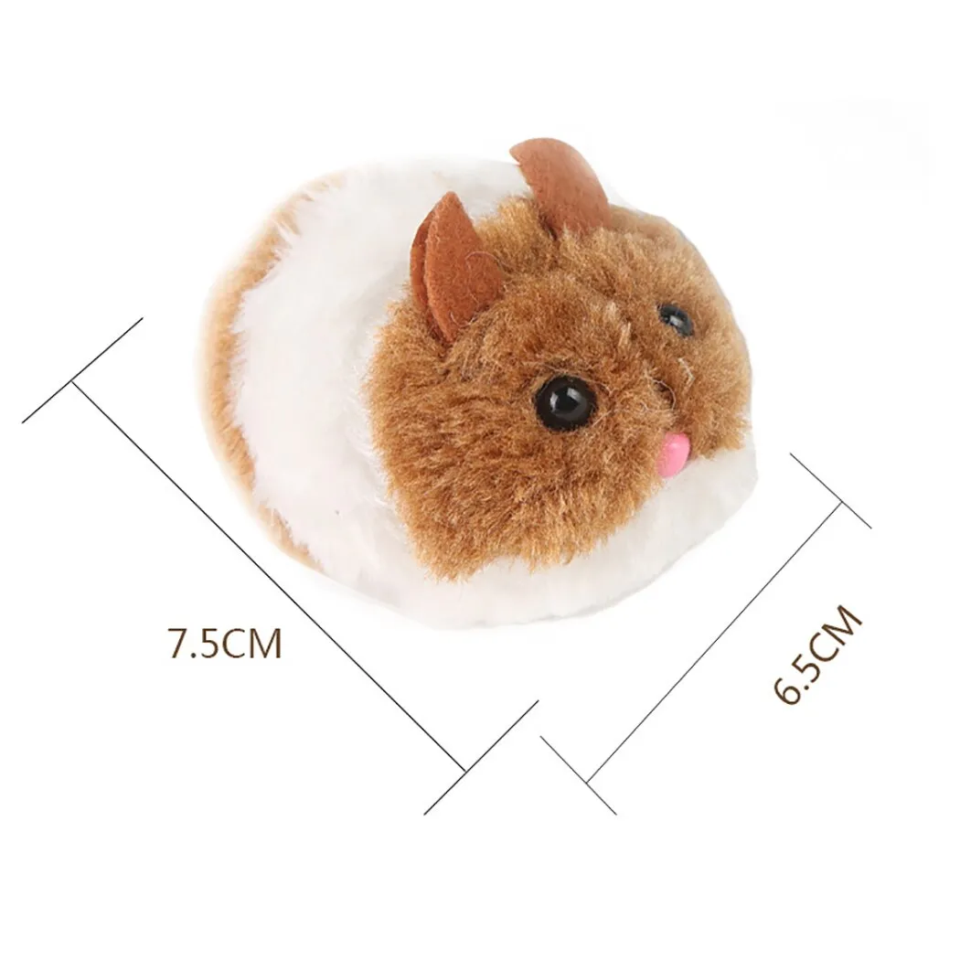 2PCS Cat Mouse Toys Plush Vibrating Moving Kitten Mice Toys Cat Interactive Toys Funny Cat Plush Vocal Toy