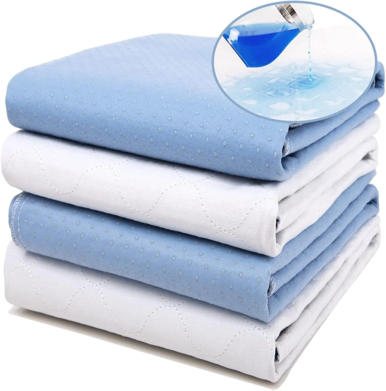 4 Pack Bed Pads for Incontinence Washable 34" x 36",Waterproof Bed Pads,Adult Washable Incontinence Bed Pads for Adults,Dog,Kids