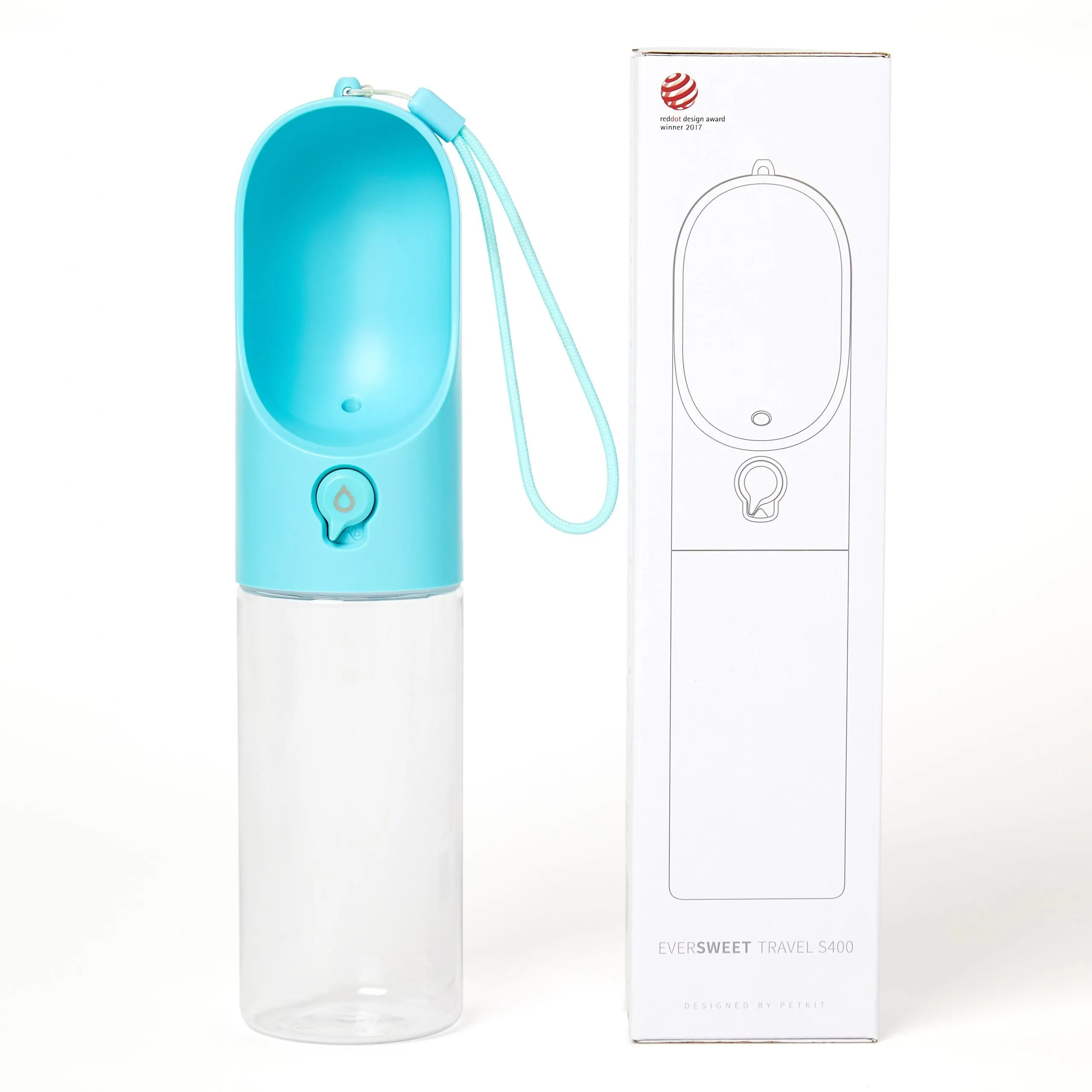 400ml Pet Water Bottle - Blue