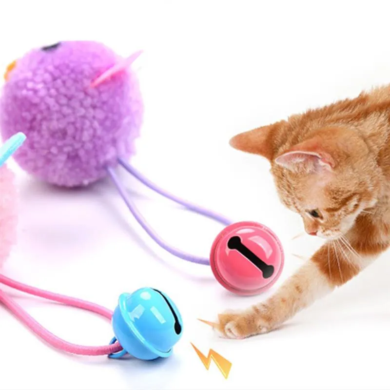 4pcs/set Cat Mice Shape Toys Bite-Resistant Interactive Bell Decor Cat Bite Toy Cat Teaser Toy Pet Supplies Cat Favors