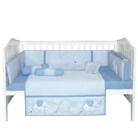 Abracadabra 6 Piece Cot Bedding Set - Blue Elle