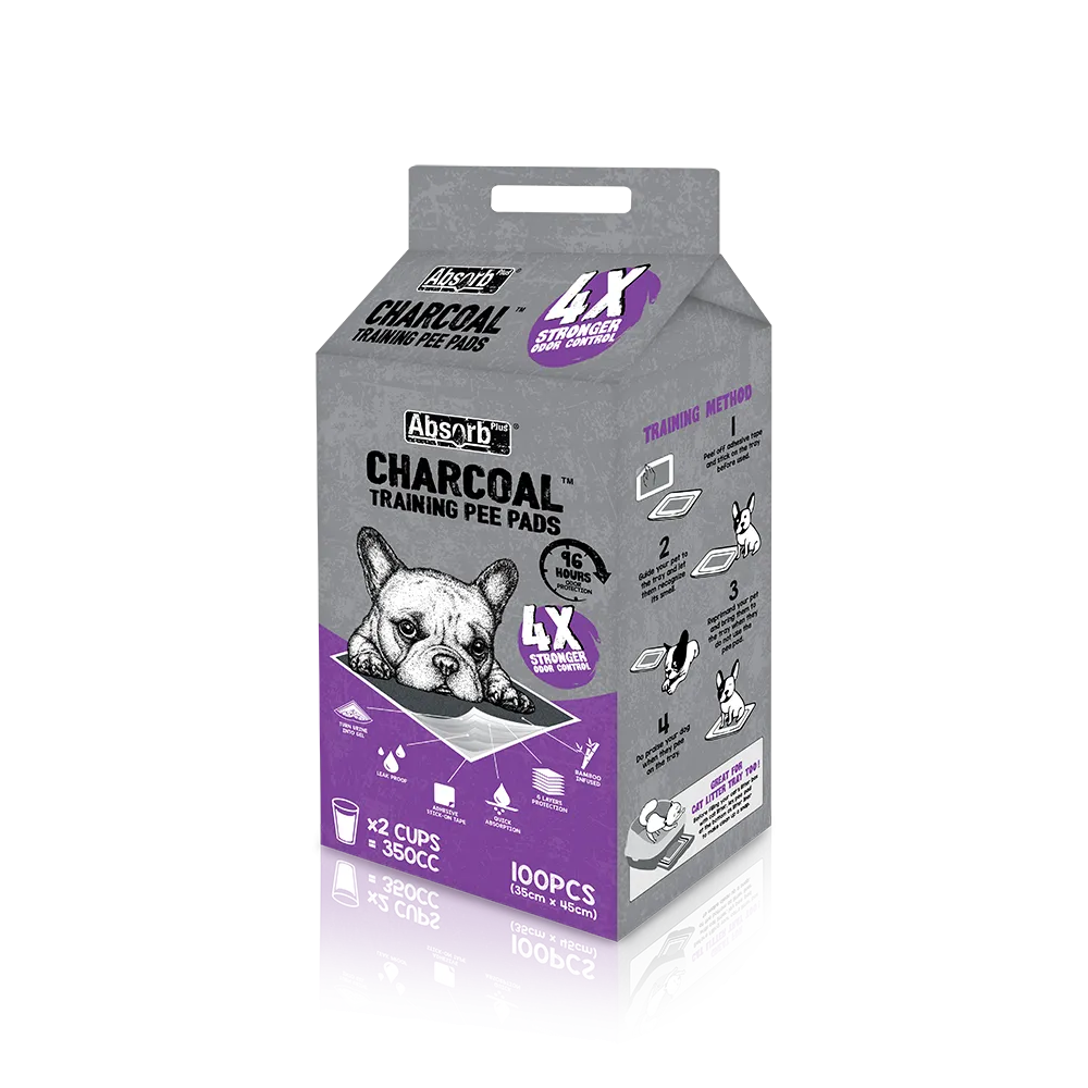 Absorb Plus Pet Sheets Charcoal 35cm x 45cm - 100sheets