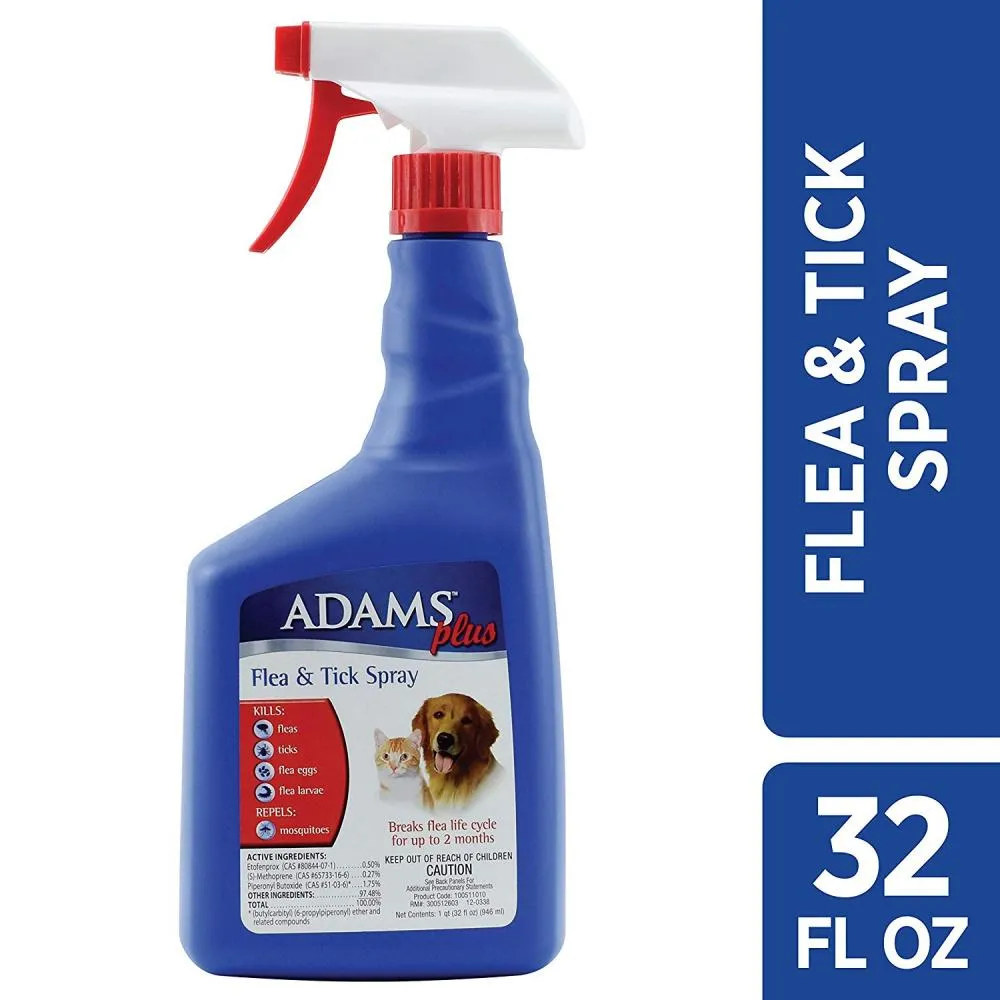 Adams Plus Spot On Flea & Tick Spray for Cats & Dogs (16-oz)