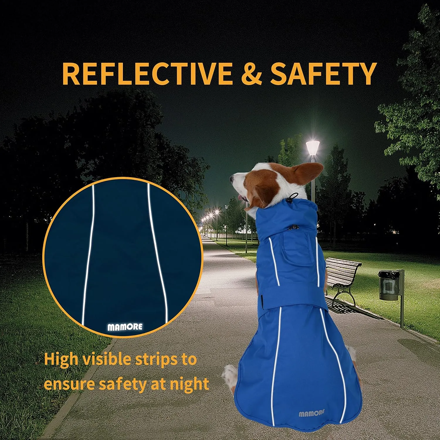 Adjustable Waterproof Dog Raincoat for Dogs,Lightweight Pet Rain Jacket Puppy Clothes with Reflective Strip for Small Medium Large Dogs (Army Green, X-Large)