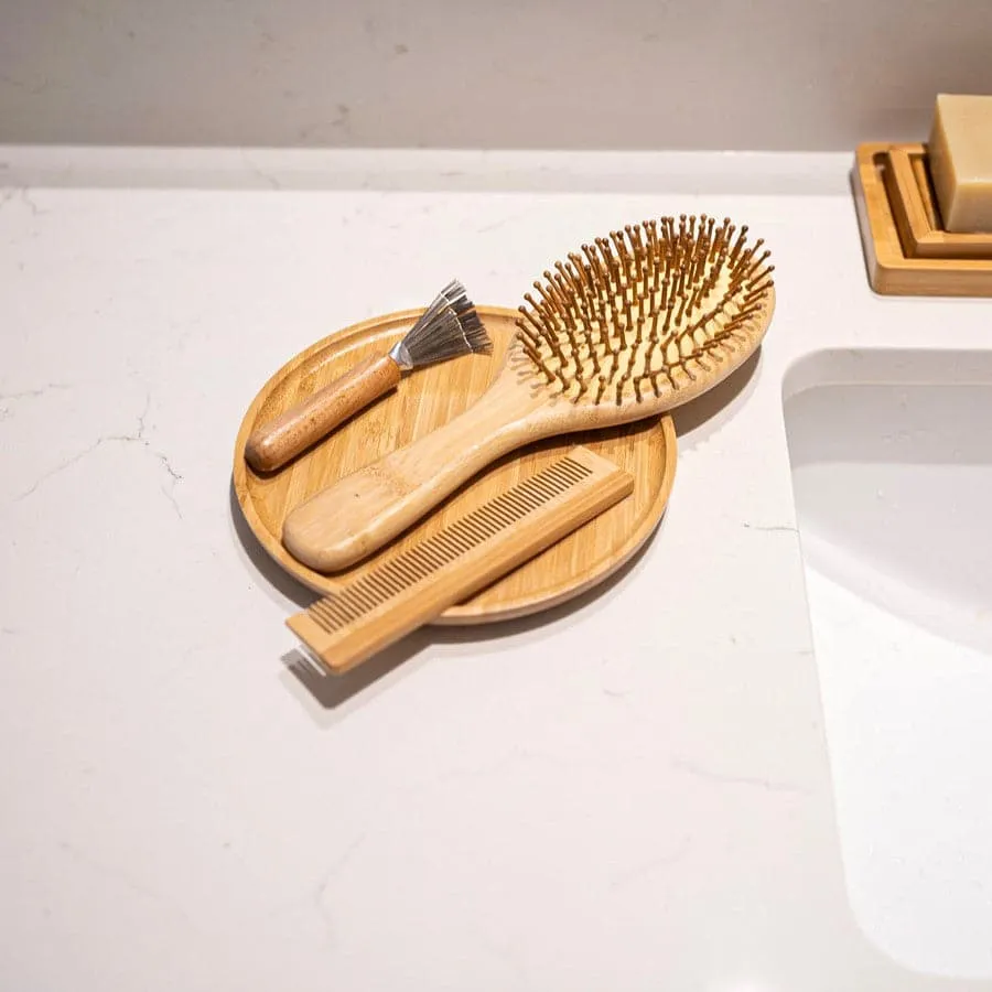 All-in-one Bamboo Hair Brush Set
