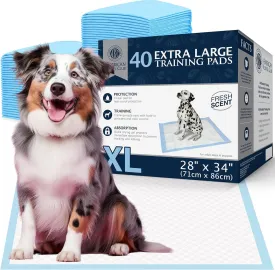 American Kennel Club Scented Puppy Pads  XXL & XXL  Sizes  28x34 Ultra Absorbent 6-Layer Pee Pads with Odor Control & Quick-Dry Gel  Fresh Scent  40 Count
