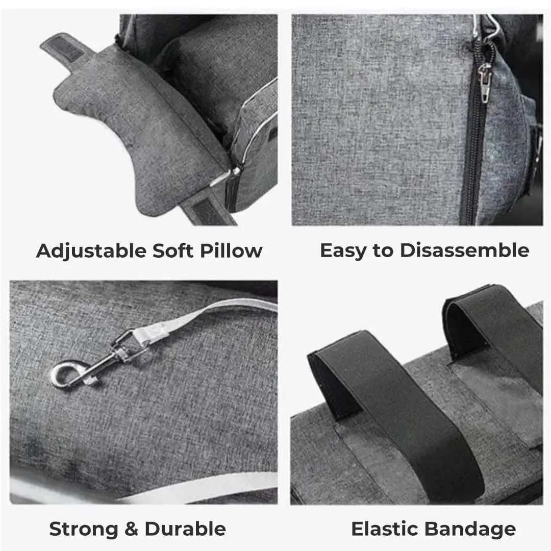 Anniepaw 2-in-1 Portable Dog Car Seat & Kennel with Safety Strap