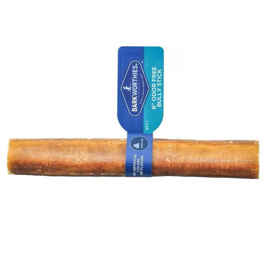 Barkworthies Odor-Free Bully Sticks Treats For Dogs