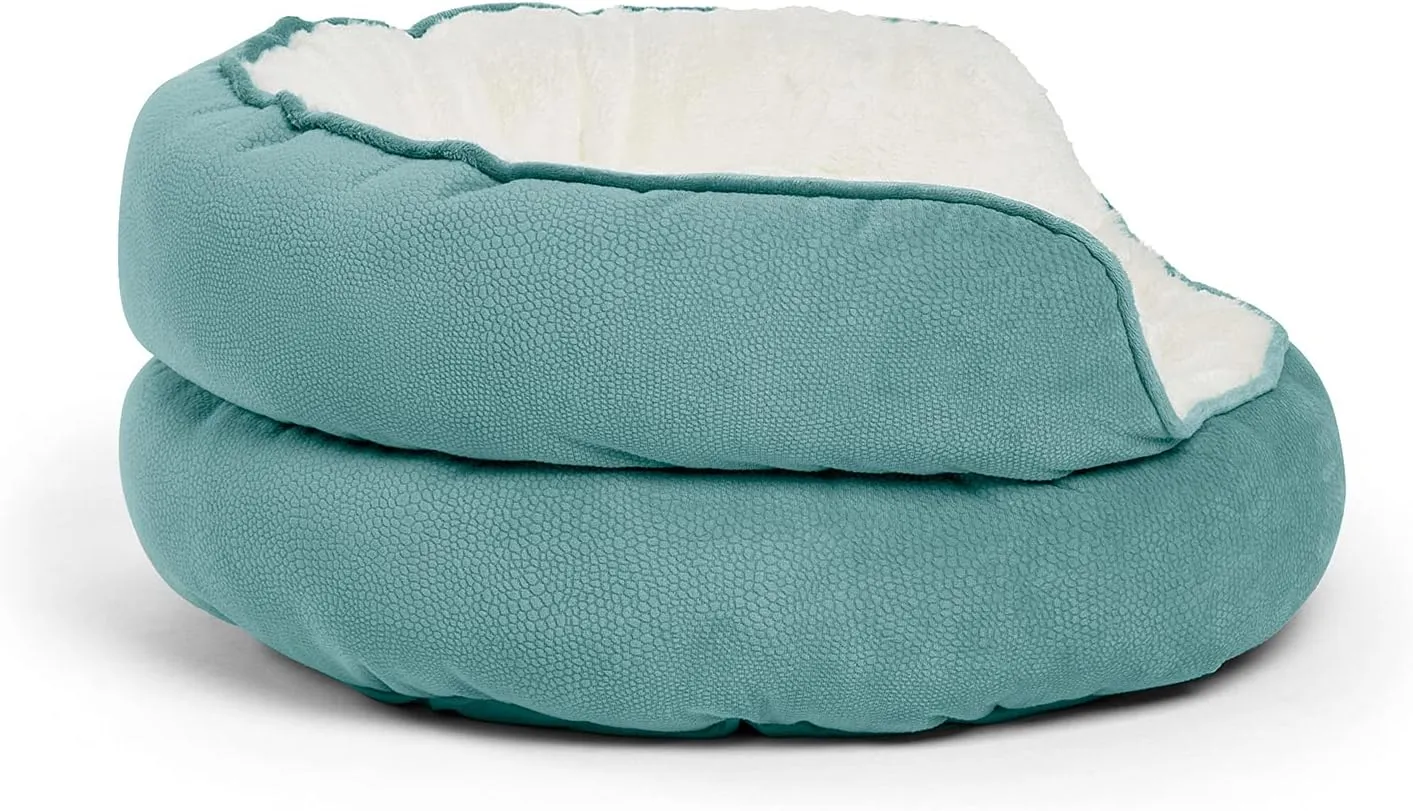 Best Friends by Sheri Throne High Bolster Orthopedic Relief Cat and Dog Bed in Mini Tide Pool