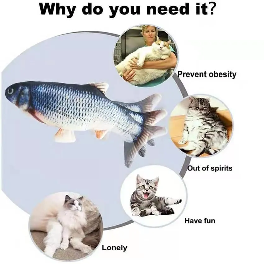 Cat Electric Fish Petting Toy