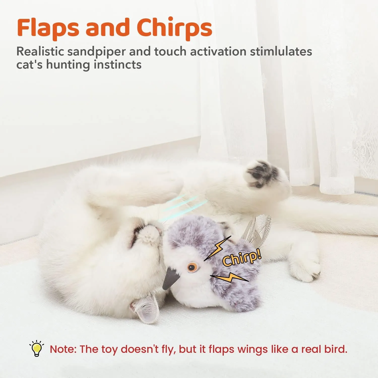 Cat Toys Flapping Bird (No Flying)