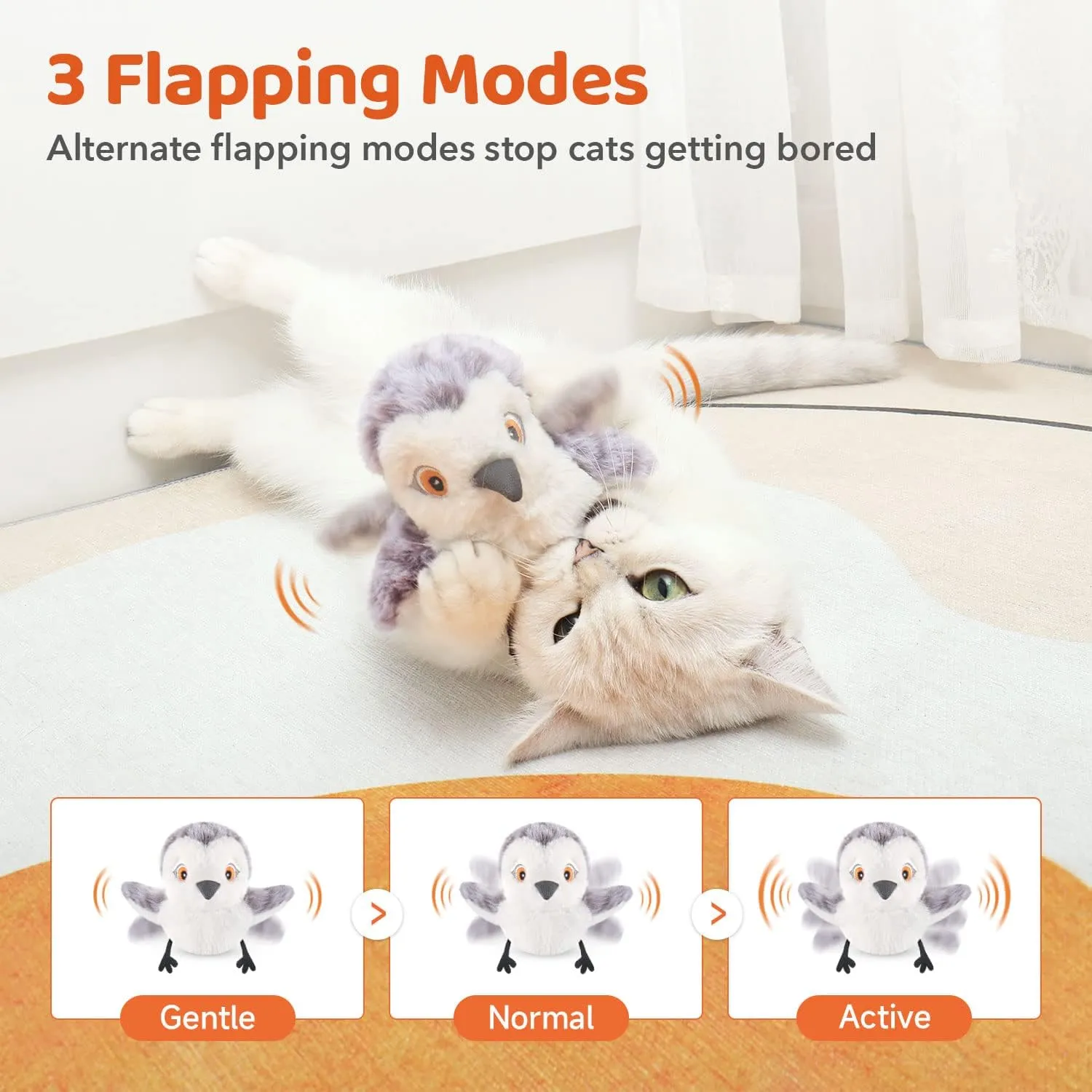 Cat Toys Flapping Bird (No Flying)
