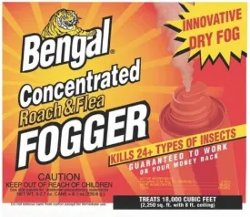 Chemical 55201 Roach and Flea Indoor Fogger, 3-2.7 oz. Cans