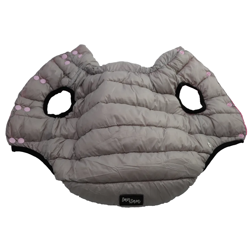 Dan & Sam - Reversible Puffer Jacket (Pink/Grey)