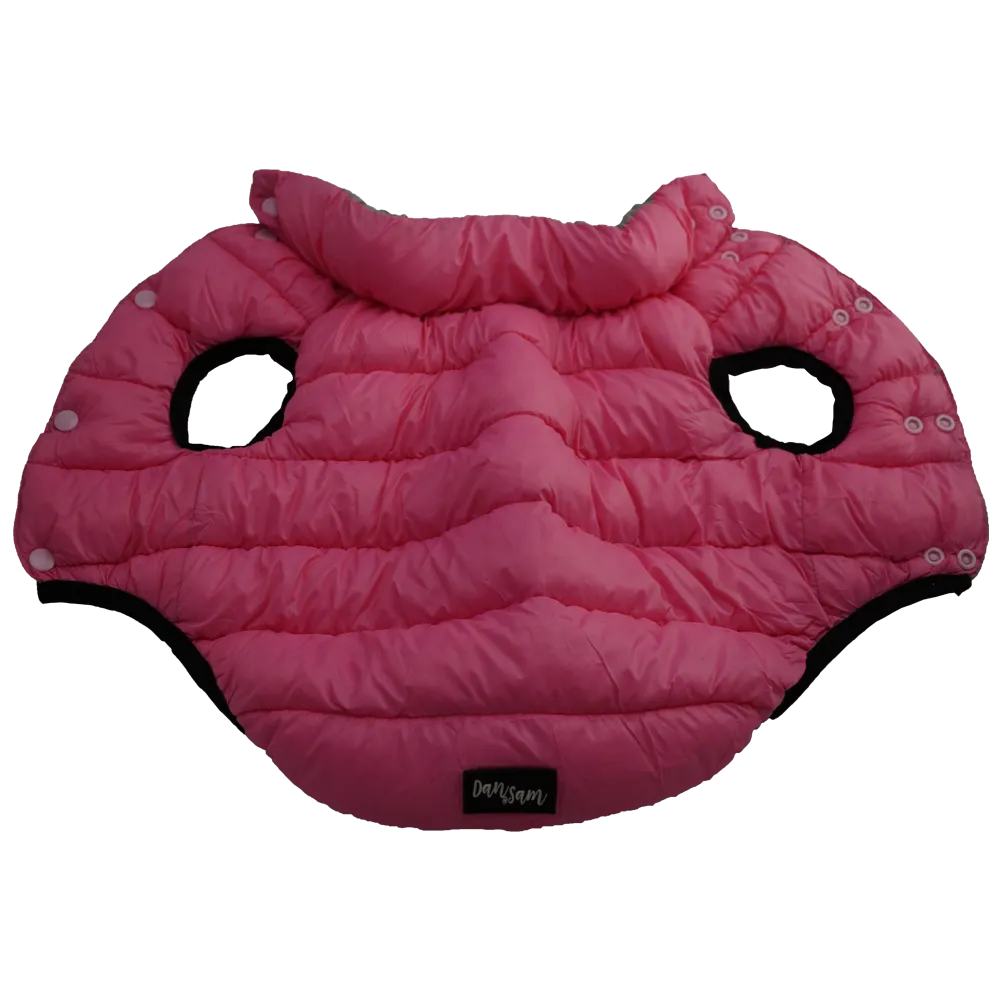 Dan & Sam - Reversible Puffer Jacket (Pink/Grey)