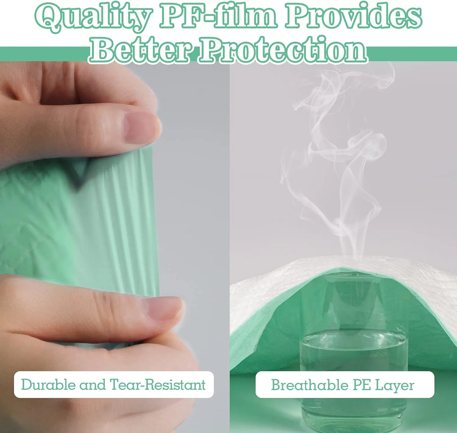 Disposable Bed Pads 30X36 (50pcs) Extra Large Underpads for Incontinence Disposable Pads for Adult, Bedwetting Child or Pets (90g/Piece, 7g SAP)