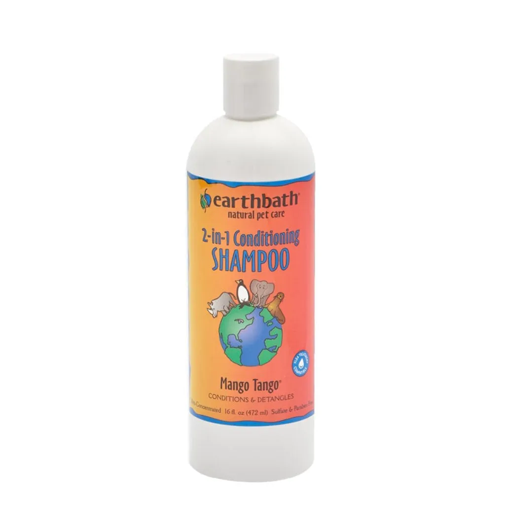 Dog Shampoo Earthbath 2-in-1 Conditioning - Mango Tango 472ml