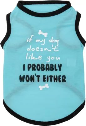 Dog Shirts Pet Printed Clothes with Funny Letters Summer Pet T Shirts Cool Puppy Shirts Breathable Dog Outfit Soft Dog Sweatshirt for Pet Dogs Cats (Large, Pattern-4)