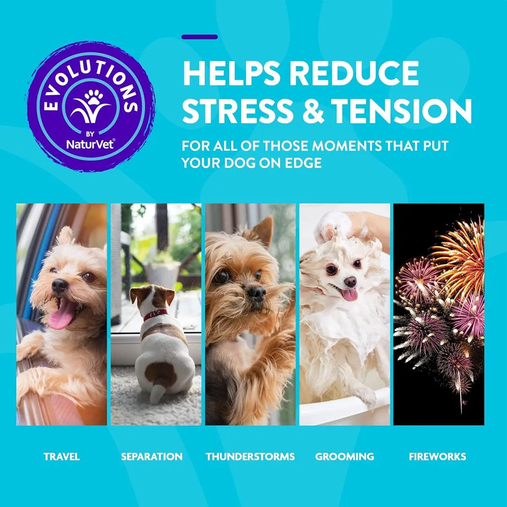 Evolutions by NaturVet Advanced Calming Mood Support Soft Chews for Dogs, 90 count