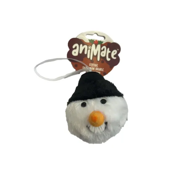 Festive Bauble Squeaky Santa Dog Toy