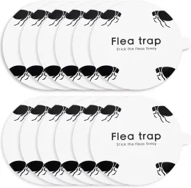 Flea Trap Refill Discs Sticky Trap- Glue Board Refills 12 Packs- 7.1 Inch Natural Glue Discs Refills Board Replacement Pads- Fits Most of Flea Traps