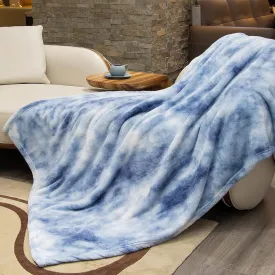 Fleece Throw Blanket Cozy Soft Lightweight Throw Blankets Warm Plush Haze Blue fall blankets and throws Couch Sofa Bed Camping Travel Picnic Outdoor Blanket Bedding Kid Baby Boys Girls Adults 50x70 in