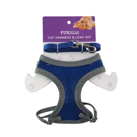 Furwear - Basic Cat Harness & Lead (Blue)