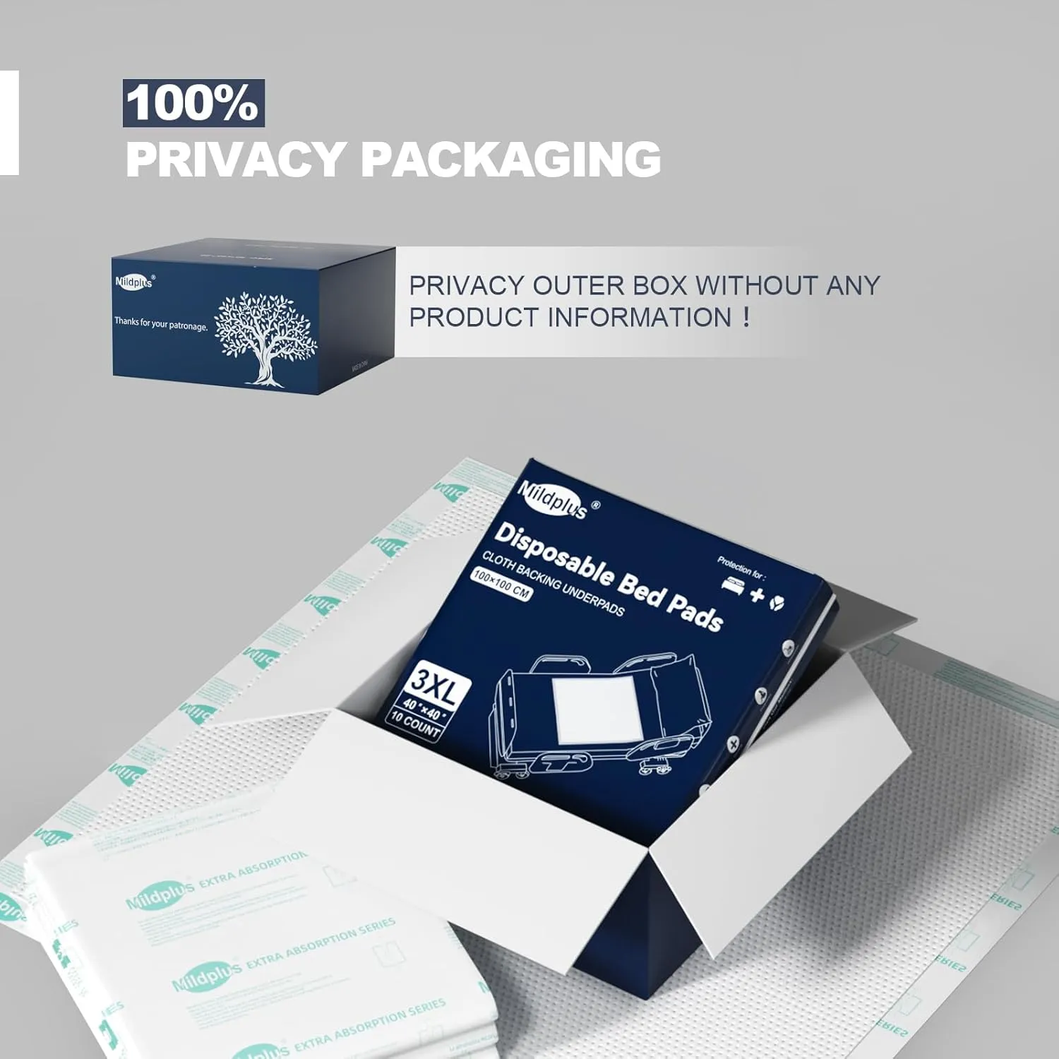 Heavy Duty Underpads 40"X40" Super Sized Chucks Pads 180 Grams Disposable Bed Pads with Strength Cloth Backing Extra Absorption Pads for Incontinence (100X100CM, 20 Count)