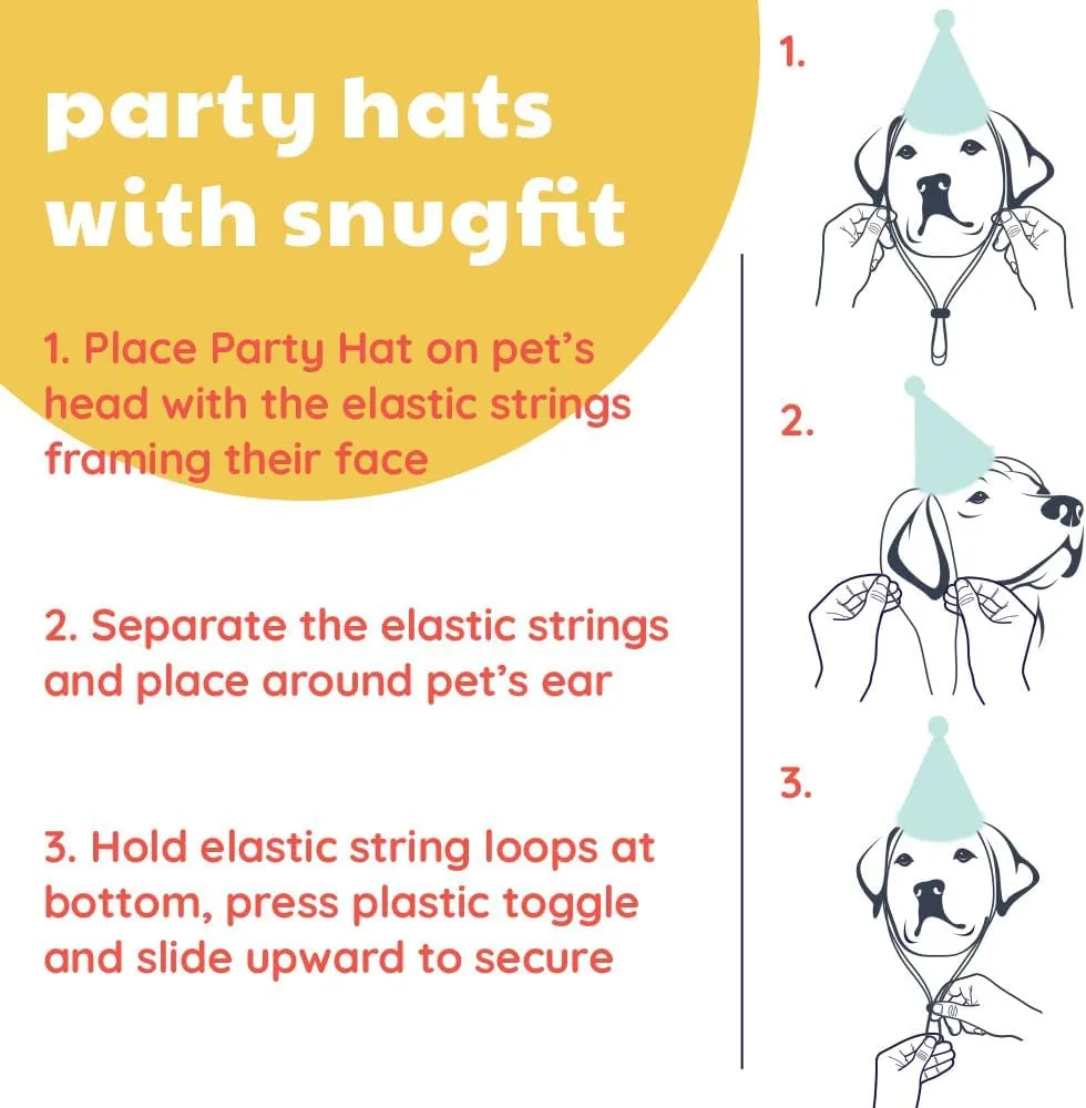 Huxley & Kent Pet Party Hat - Pink Party Time (Small) - Birthday Hat for Dogs and Cats - Adjustable Strap for Comfort and Stability - Perfect for Birthday Party, Adoption Celebration or Gotcha Day