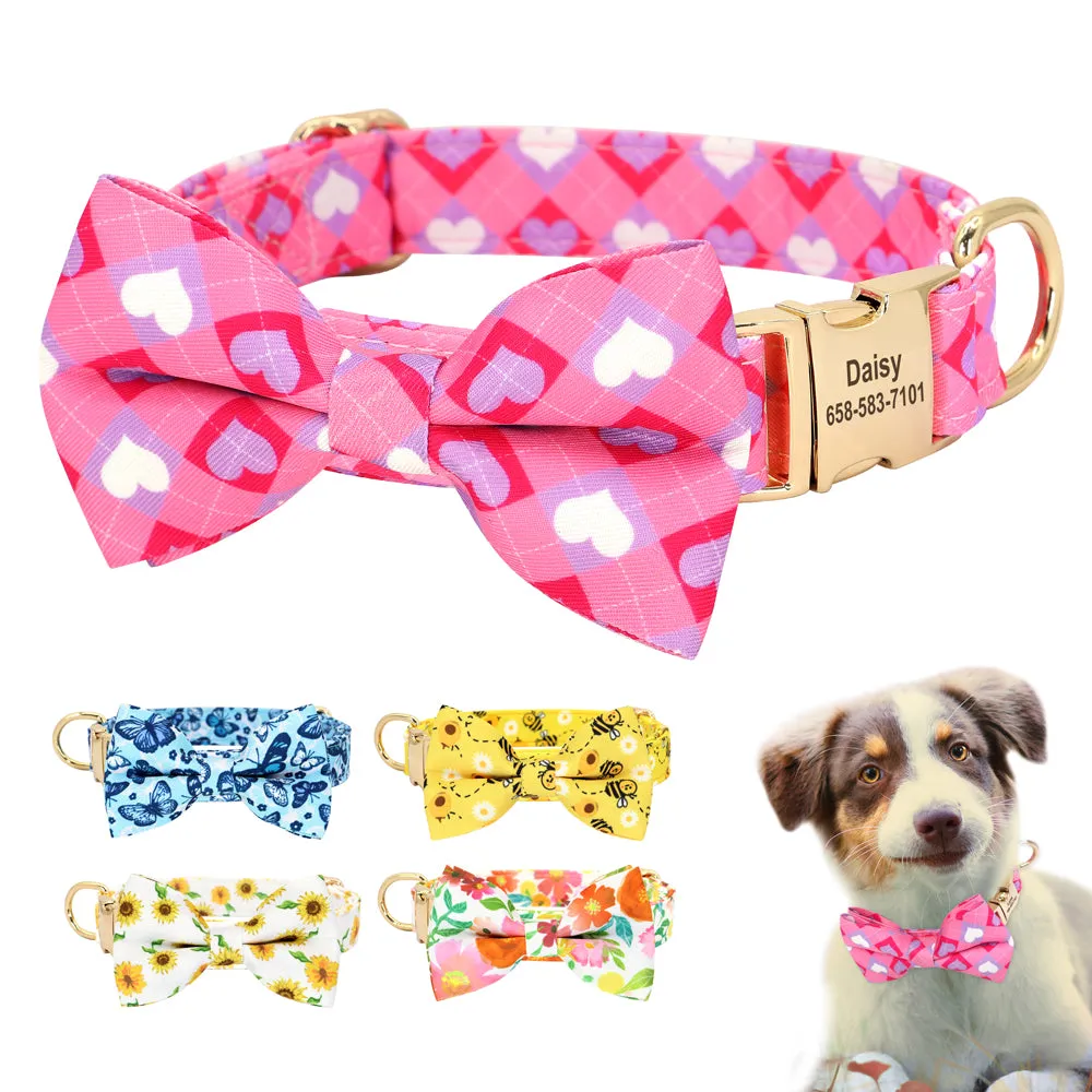 Multidesign Bowtie Dog Collar: Personalized Accessory in multiple colors