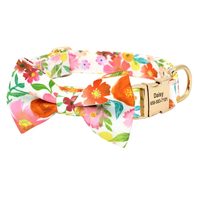 Multidesign Bowtie Dog Collar: Personalized Accessory in multiple colors