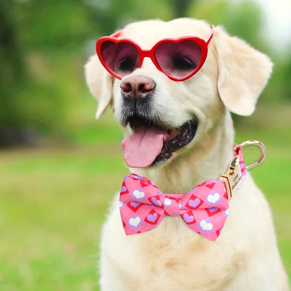 Multidesign Bowtie Dog Collar: Personalized Accessory in multiple colors