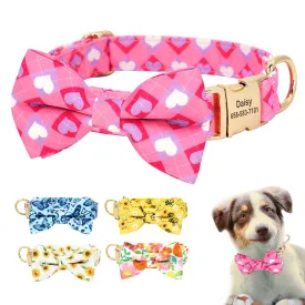 Multidesign Bowtie Dog Collar: Personalized Accessory in multiple colors