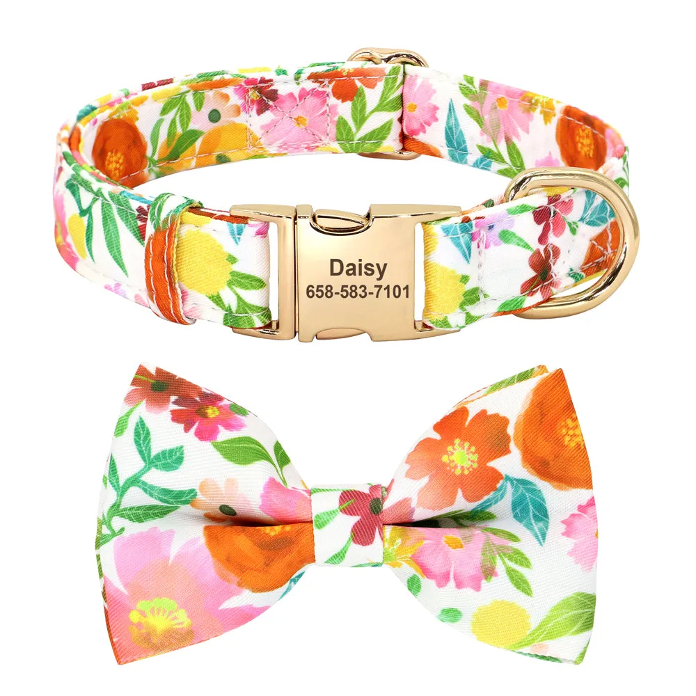 Multidesign Bowtie Dog Collar: Personalized Accessory in multiple colors