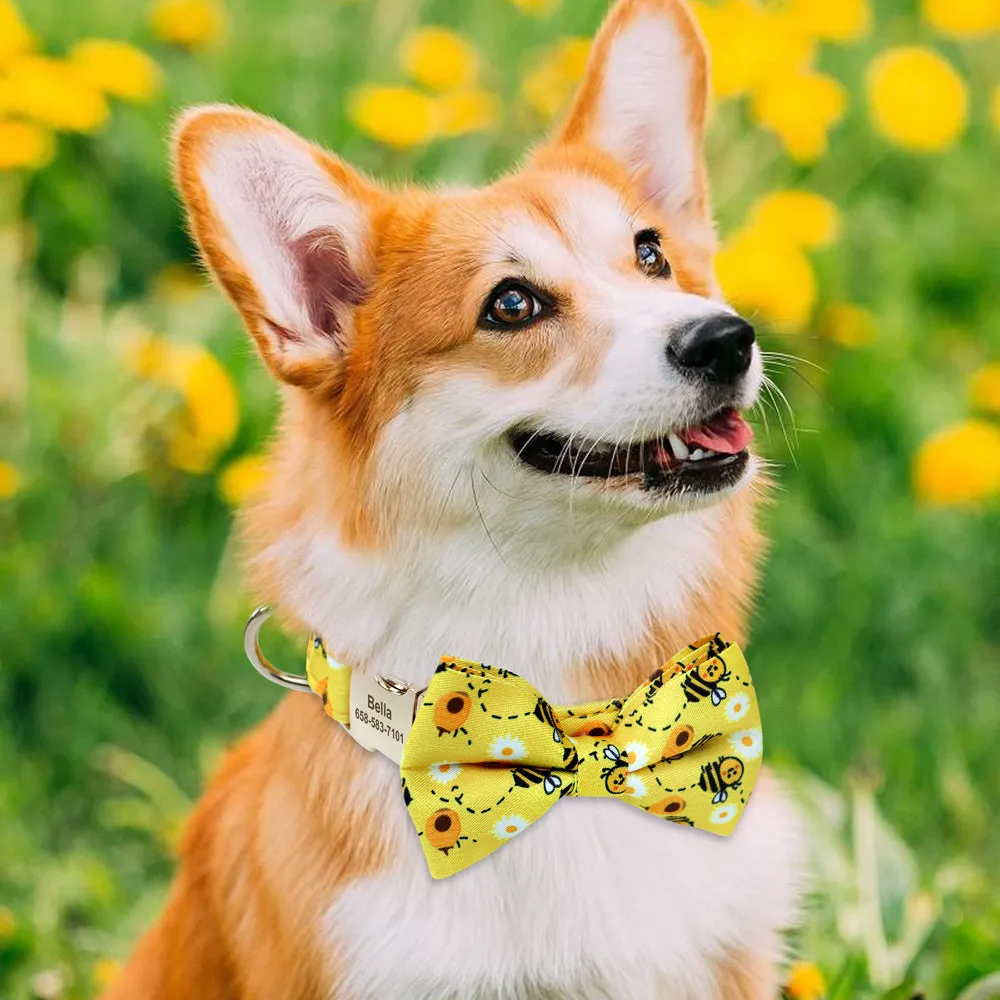 Multidesign Bowtie Dog Collar: Personalized Accessory in multiple colors