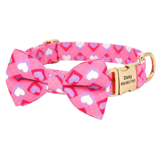 Multidesign Bowtie Dog Collar: Personalized Accessory in multiple colors