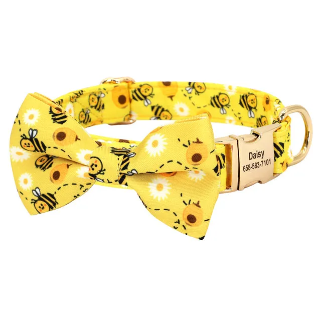 Multidesign Bowtie Dog Collar: Personalized Accessory in multiple colors