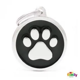 My Family ID Tags Classic Paw Large Black