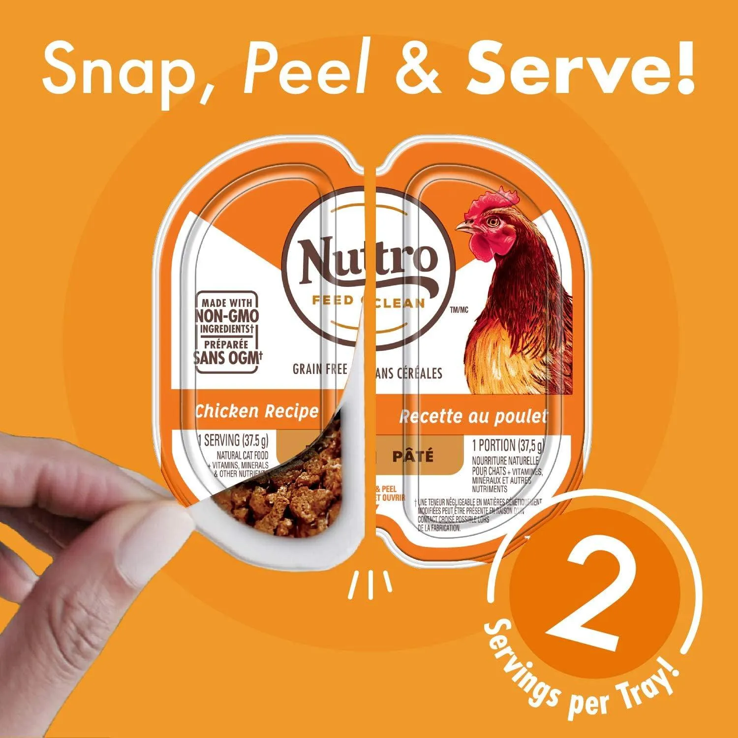 Nutro Perfect Portions Adult Wet Cat Food Grain Free Chicken Paté Entrées