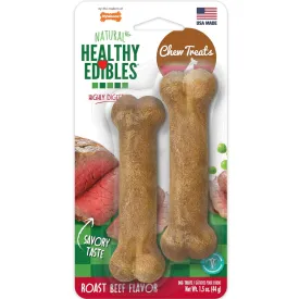 Nylabone Healthy Edibles Natural Long Lasting Roast Beef Flavor Dog Chew Treats