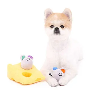Pawfect Pals Interactive Hide and Seek Cheese and Mouse Puzzle Toy for All Pets