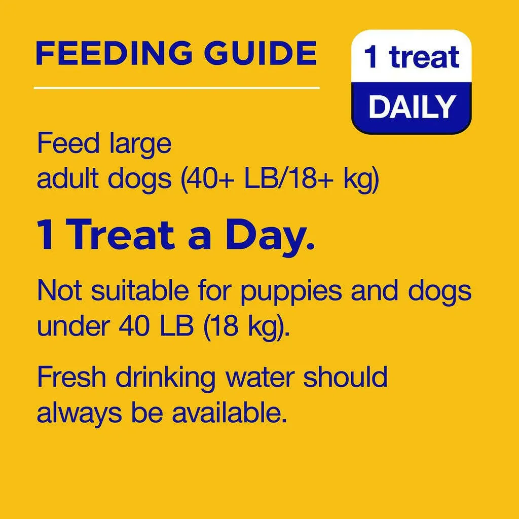 Pedigree Dentastix Dual Flavored Bacon & Chicken Flavored Large Dental Dog Treats, 32 Count