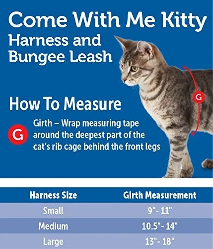 PetSafe Come with Me Kitty Blue Harness and Bungee Leash for Cats