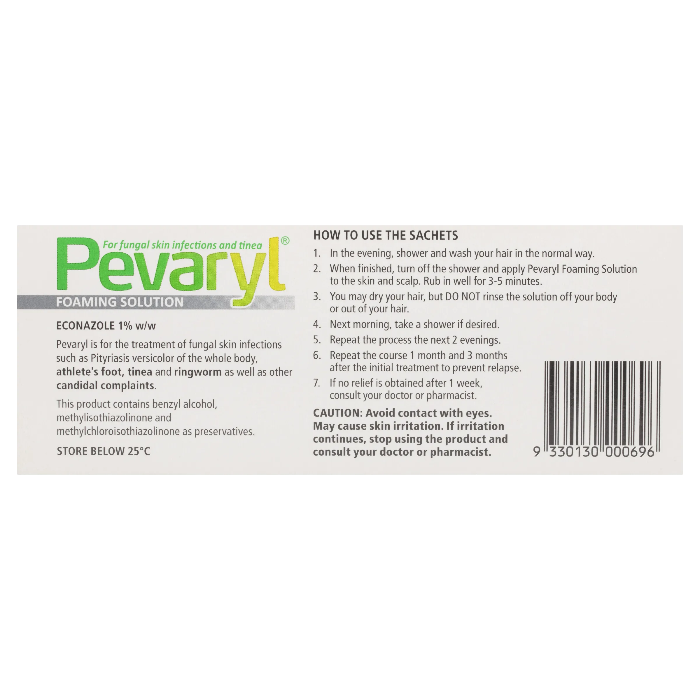 Pevaryl Anti-Fungal Foaming Solution 10g
