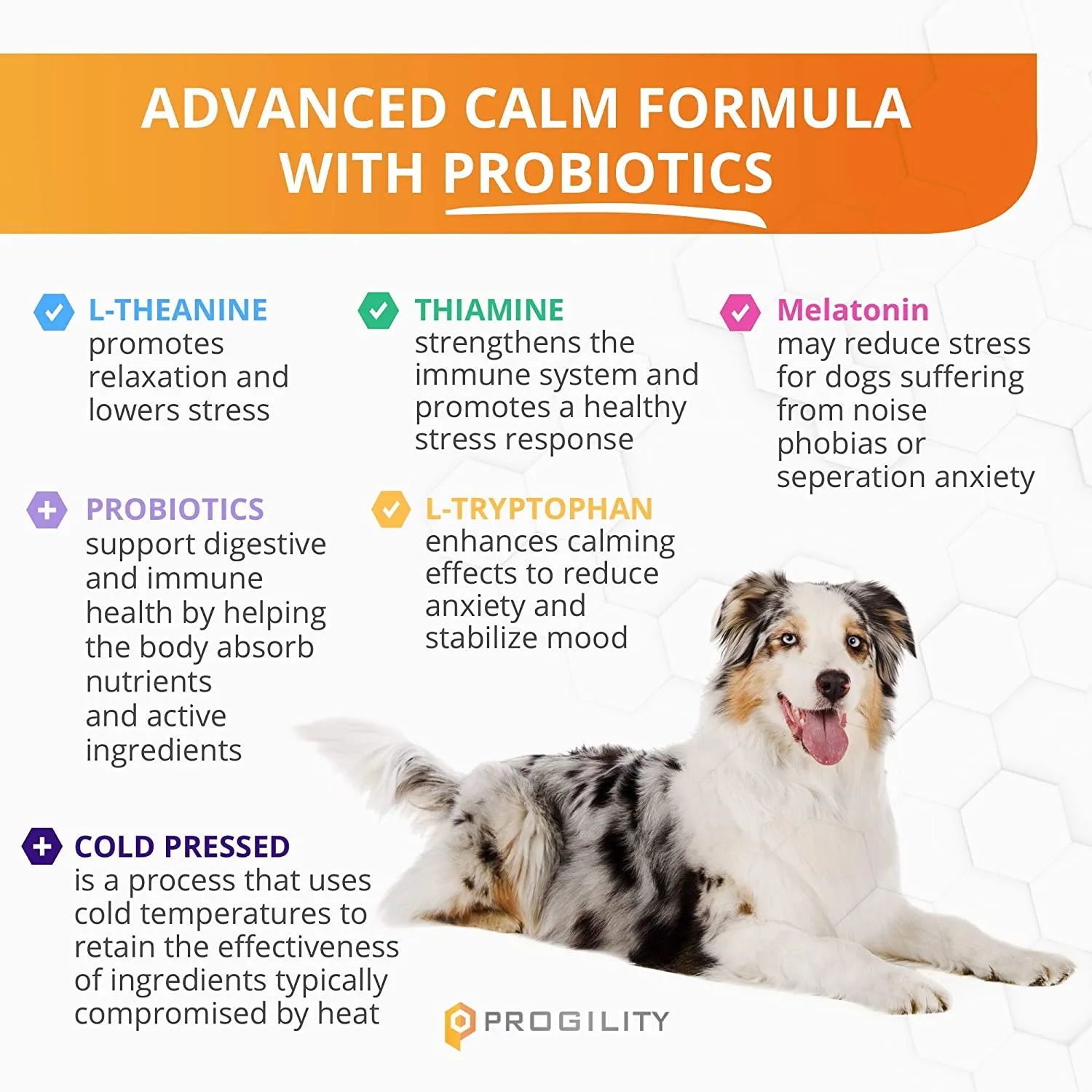 Progility Maximum Strength Calming Aid Soft Chew Dog Supplement - Veterinarian Formulated
