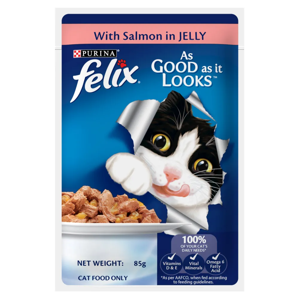 Purina Felix Salmon with Jelly Adult Cat Wet Food