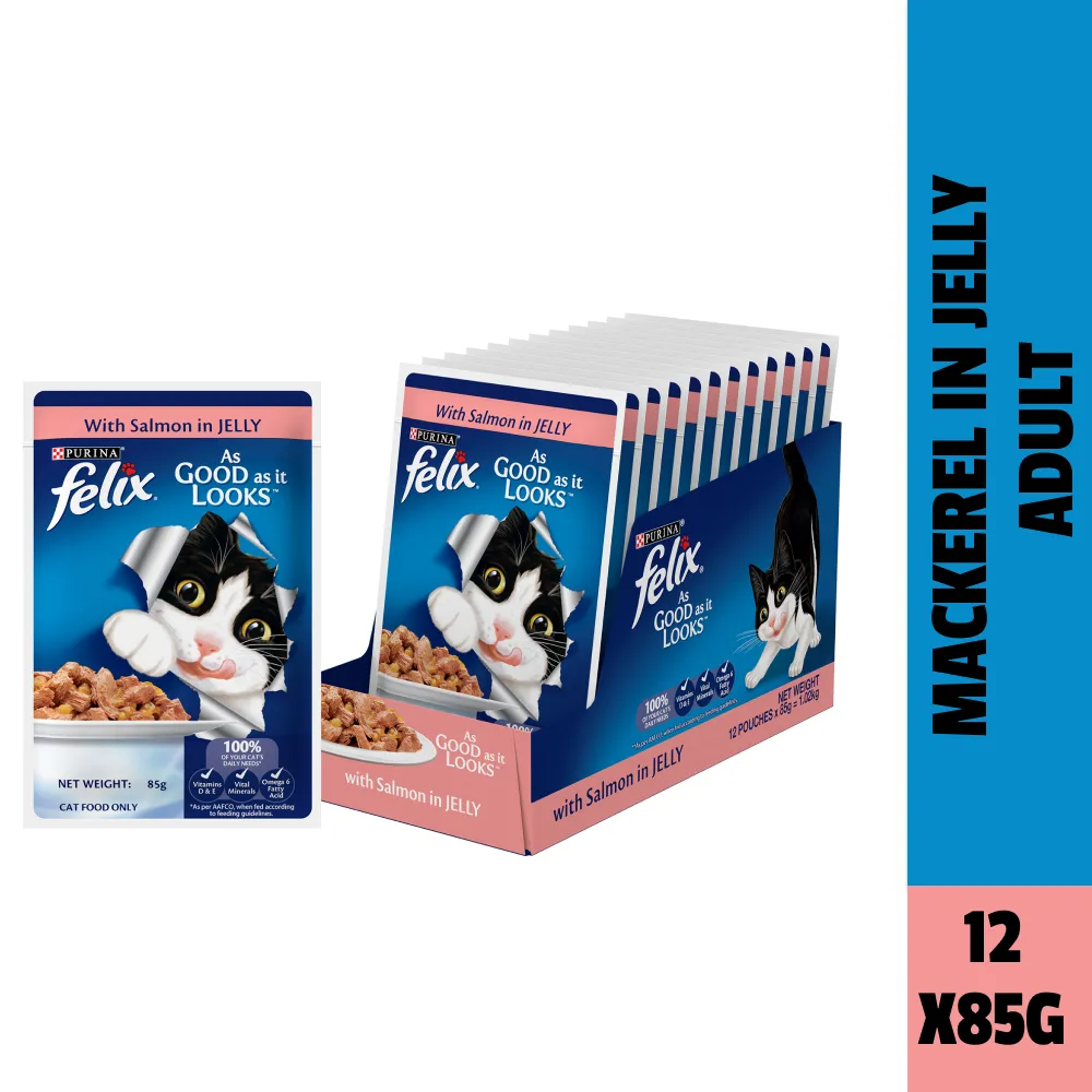 Purina Felix Salmon with Jelly Adult Cat Wet Food